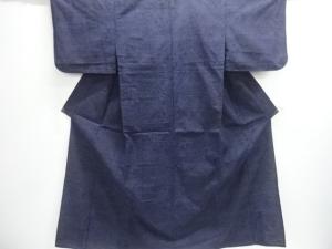 花古典柄織出し本真綿結城紬単衣着物